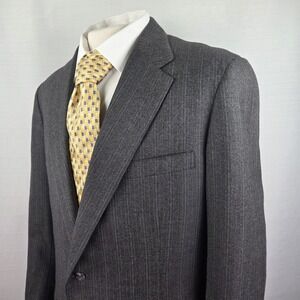 Brooks Brothers Golden Fleece Charcoal Gray Pinstripe Sport Coat USA Men's 42L